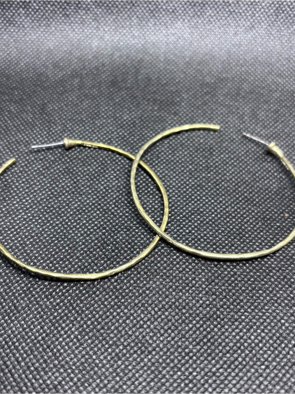 Silpada Gold-Tone Hammered Hoop Earrings